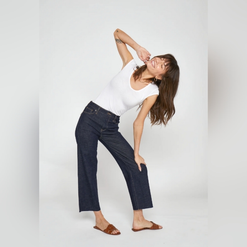 NWOT Oliver Logan Aberdeen Highrise Crop Jean- Timbers Wash, 23